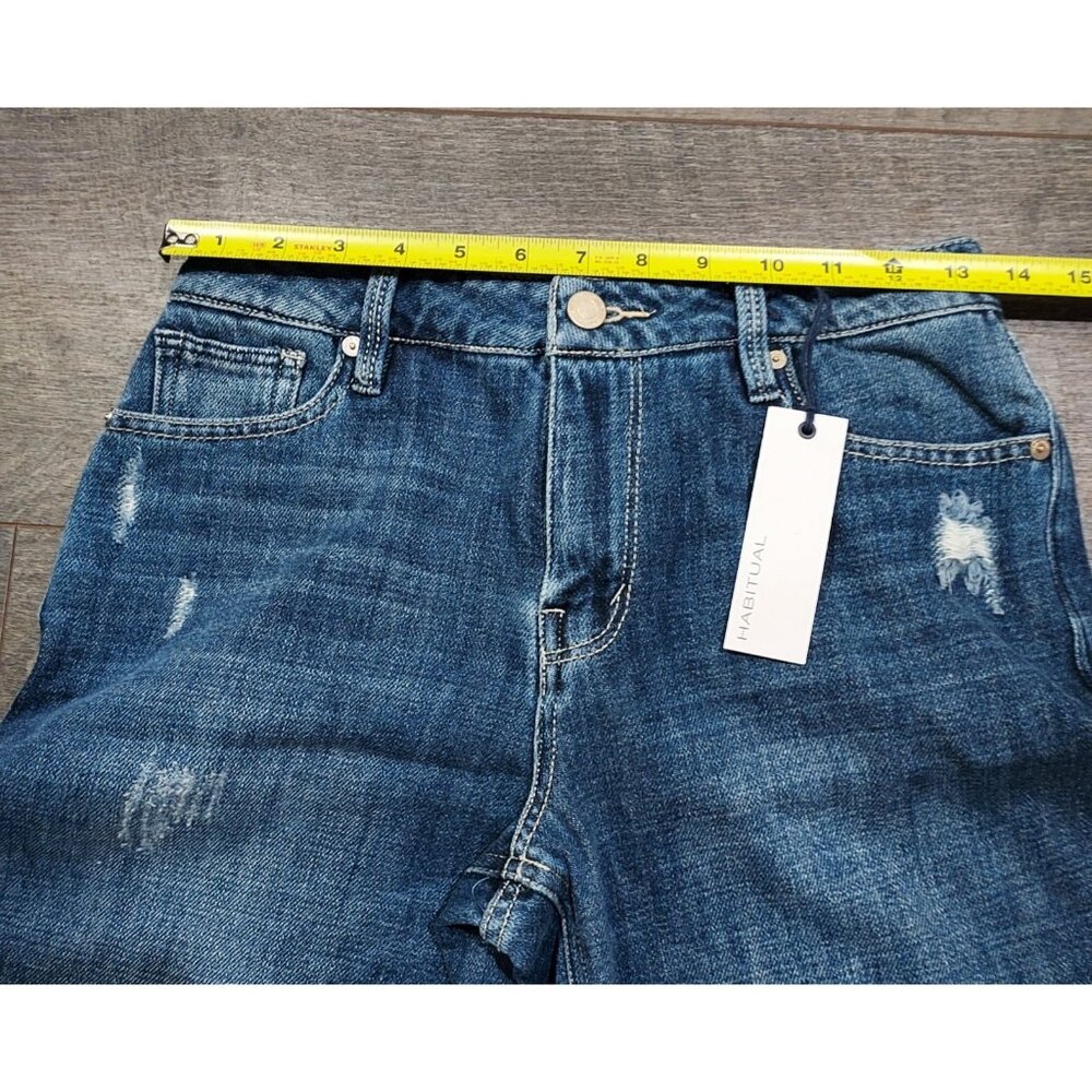 Jeans Habitual Capri Distressed Boyfriend Size 25 Beachcore Summertime 100Cotton - Picture 11 of 13
